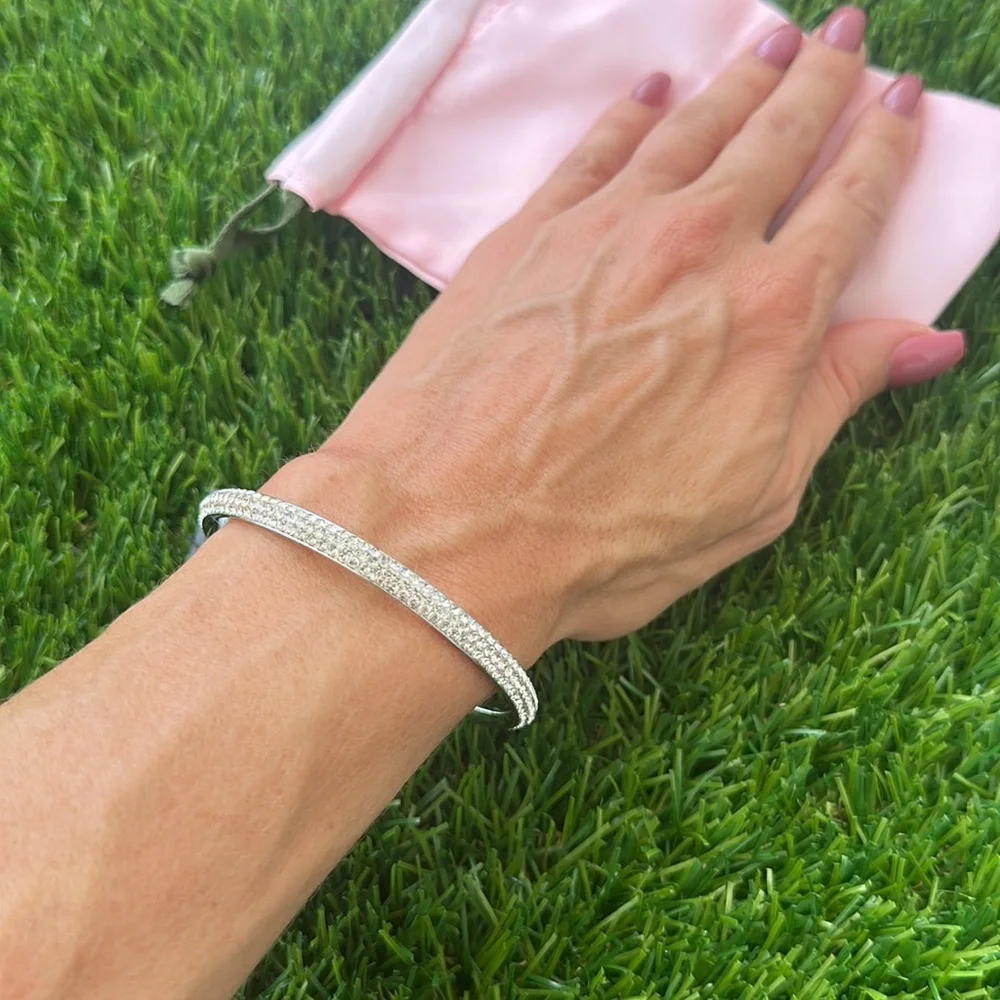 Kate Spade sparkle/crystal Bracelet silver tone